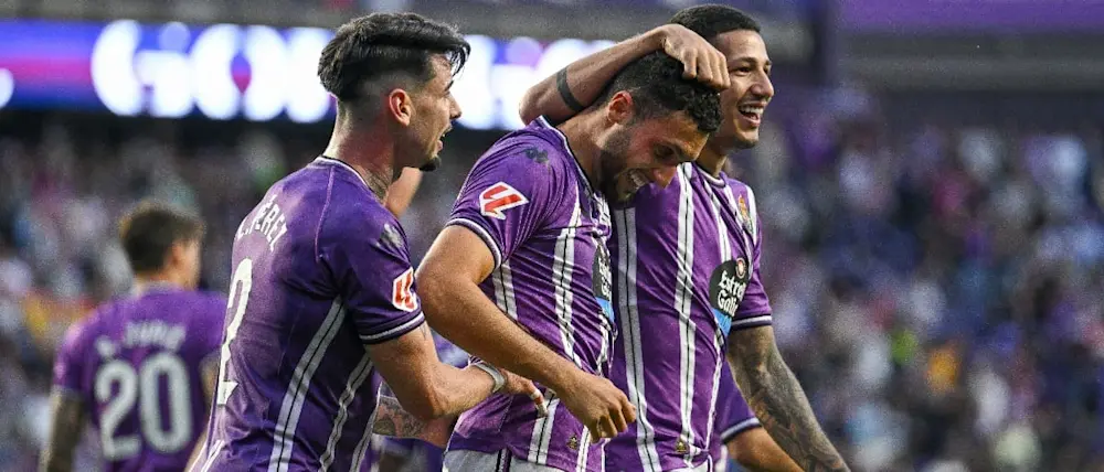football 2024 spain liga ea sport valladolid raul moro goal celebration