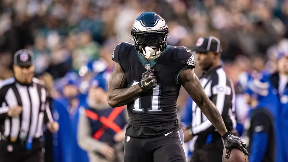 AJ Brown Eagles pumped up