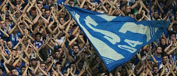 r football bundesliga schalke fans flag big