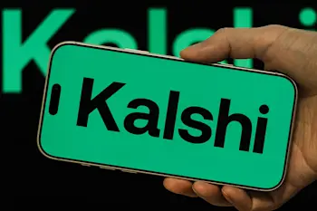 Kalshi with a green background on a phone