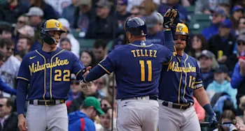 Milwaukee Brewers Christian Yelich, Rowdy Tellez, Hunter Renfroe.jpg