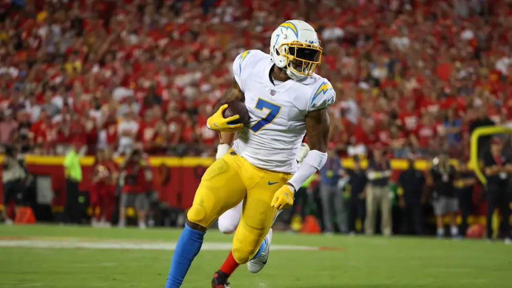 Gerald Everett Chargers run after the catch