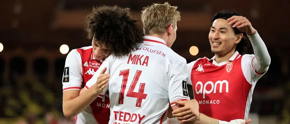 football 2025 france ligue 1 as monaco mika goal celebration