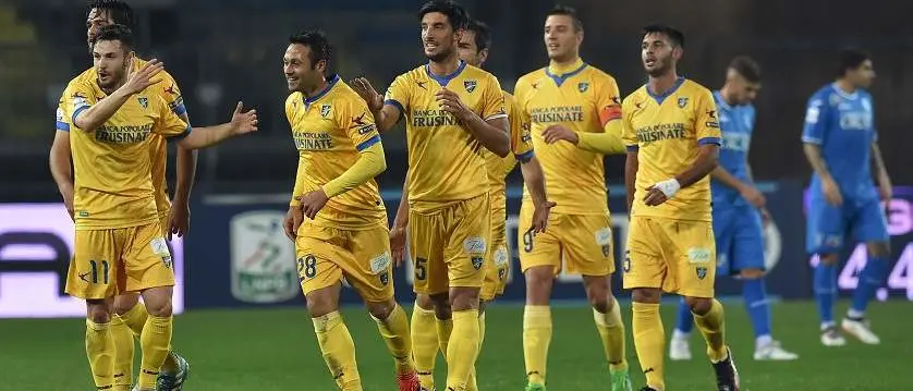 r football serieb frosinone celebrating new