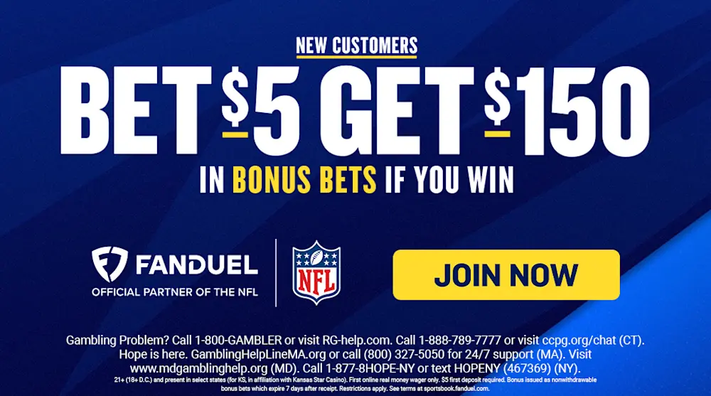 FanDuel Bet $5 Get $150 Dec 2024