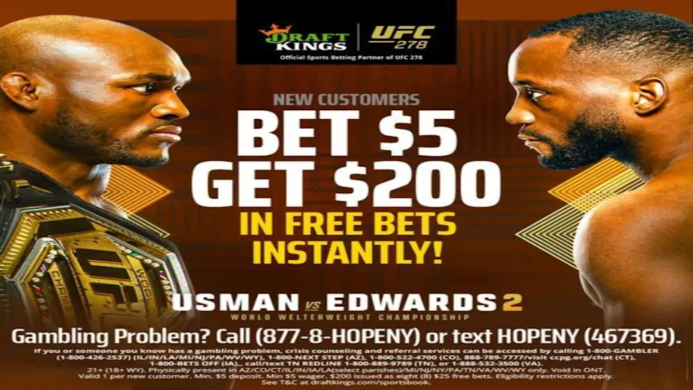 Bet $5, Get $200 DraftKings UFC