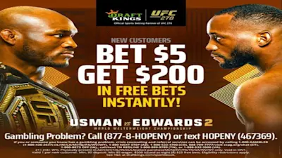Bet $5, Get $200 DraftKings UFC