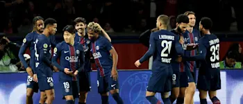 football 2025 ligue1 psg home players celebration