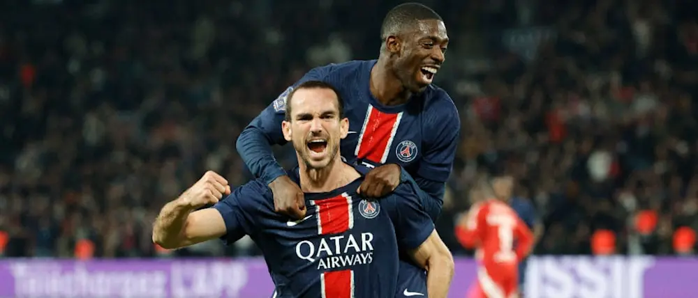 football 2024 france ligue1 psg fabian goal celebration