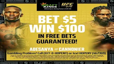 DraftKings UFC 276 Creative 1
