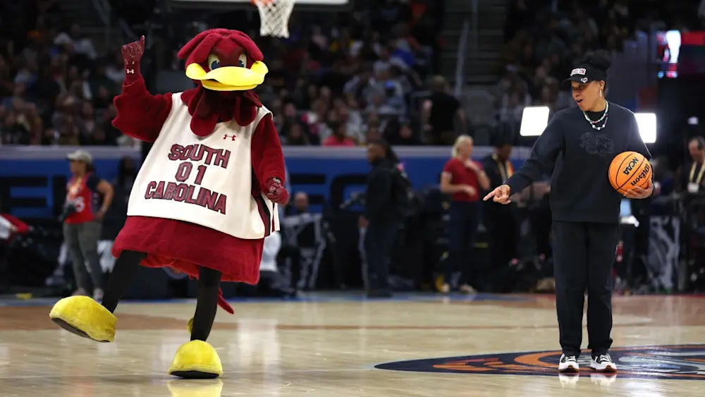 South Carolina Mascot and Dawn Staley 2024