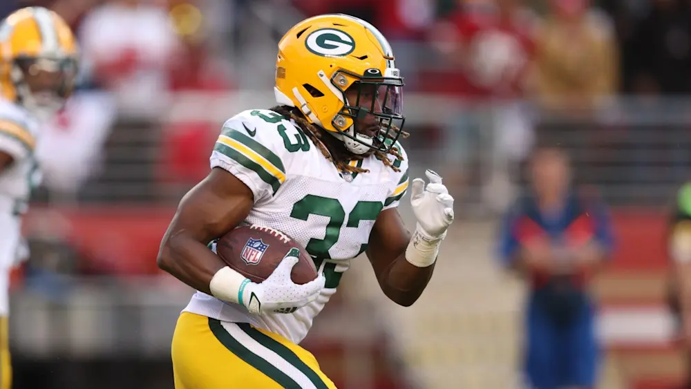 Aaron Jones Packers away jersey