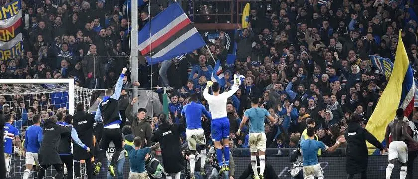 r football seriea genoavssamp celebrations