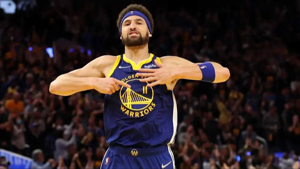 Klay Thompson Warriors Celebrate
