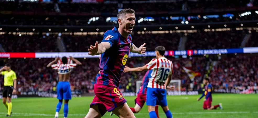 Lewandowski Atletico Madrid-Barcellona 2025/2026 (Getty)
