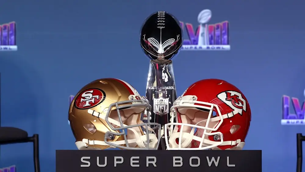 Super Bowl LVIII with Lombardi Trophy