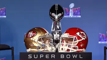 Super Bowl LVIII with Lombardi Trophy