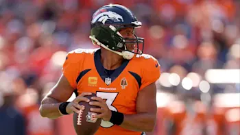 Russell Wilson Broncos Dropping Back