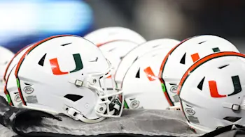 Miami Hurricanes Football Helmet Group 2025