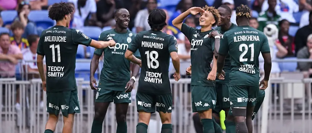 football 2024 ligue 1 as monaco goal celebration