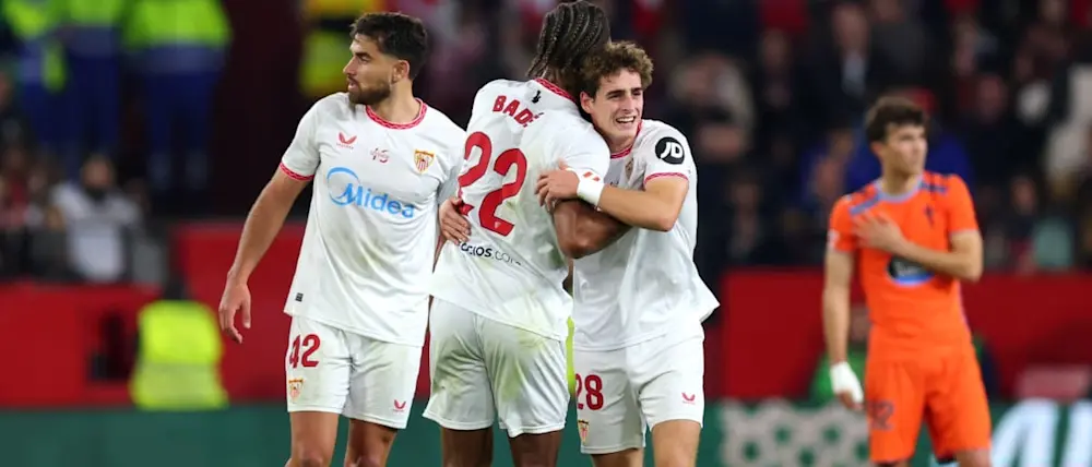 football 2024 spain liga ea sport sevilla bade goal celebration