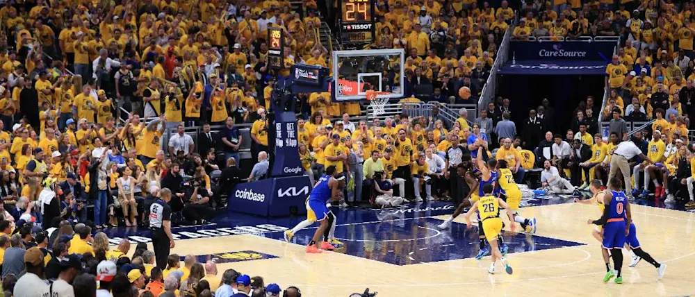 basket 2025 nba new york knicks pacers playoffs free throw