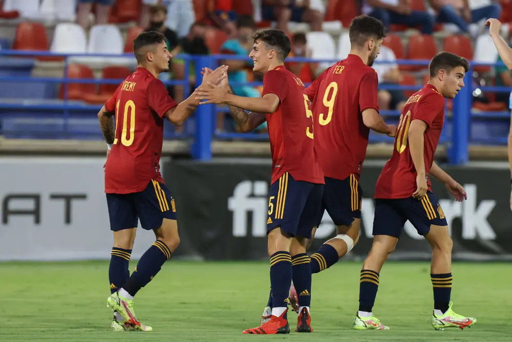 r football spain u21 celebration