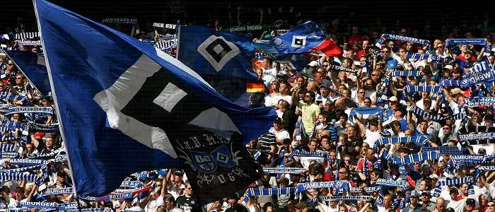 r football bundesliga hamburg fans flag