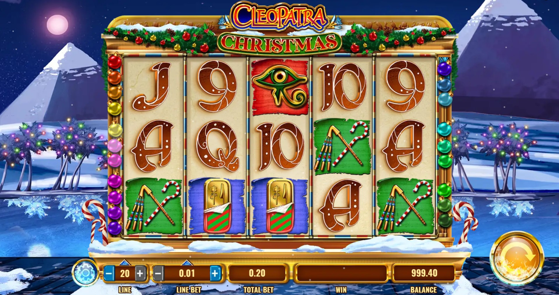Cleopatra Christmas slot