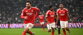 football 2025 champions league benfica goal celebration