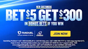 FanDuel bet $5 get $300 NFL Jan 2025