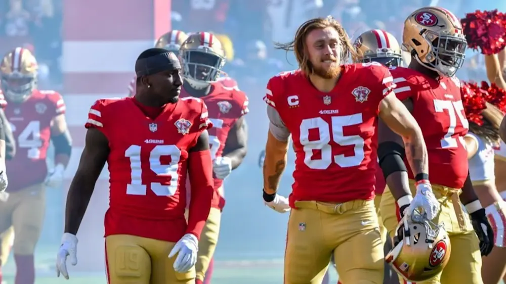 Deebo Samuel & George Kittle 49ers Out of the Tunnel