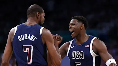 Kevin Durant Anthony Edwards USA Olympics