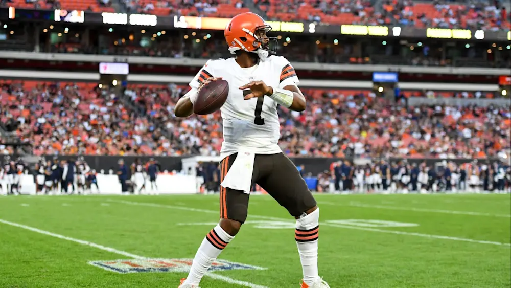 Jacoby Brissett Browns Warming Up