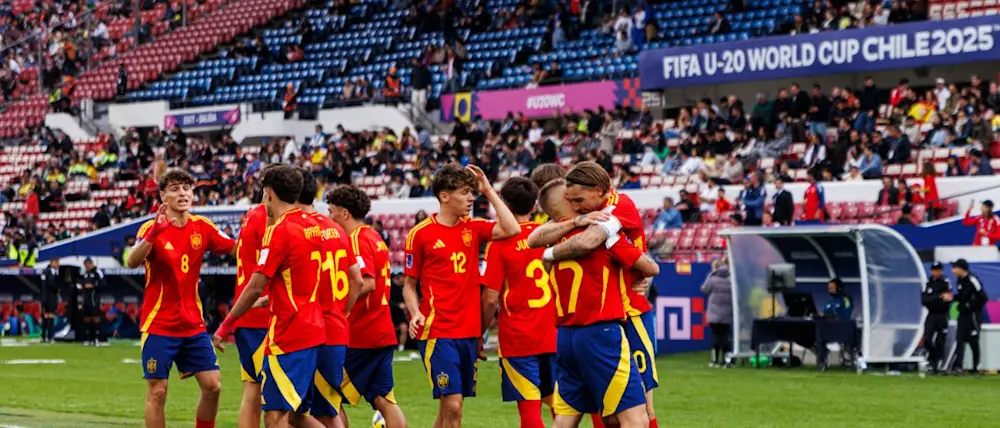 football 2025 international spain u20 world cup players celebration
