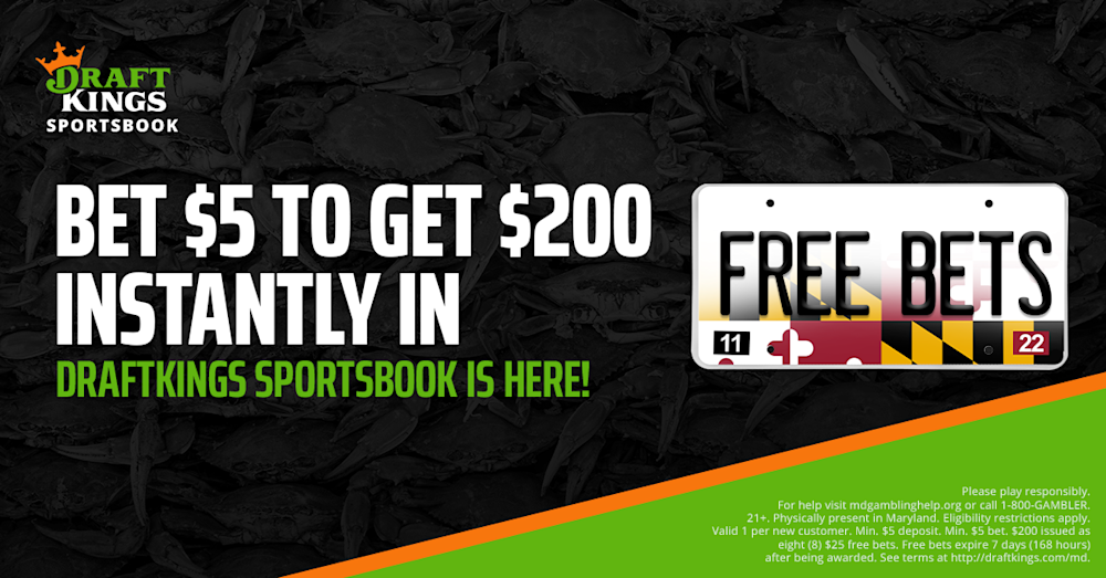 DraftKings Maryland Bet $5, Get $200