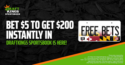 DraftKings Maryland Bet $5, Get $200