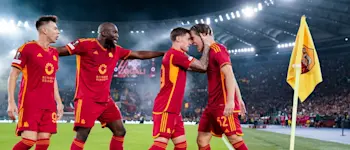 football 2023 europa league roma celebration corner