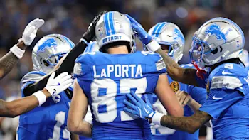 Sam LaPorta TD Celebration 2024