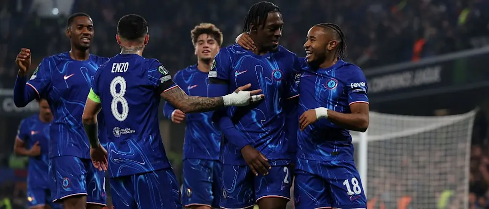football 2024 conference league chelsea goal celebration