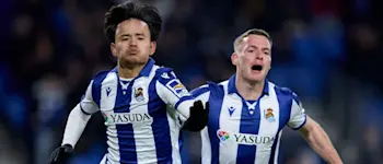 football 2024 spain liga ea sport real sociedad kubo sergio gomez goal celebration
