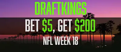 Draftkings bet $5, Get $200 NFL week 18