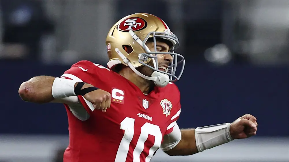 Jimmy Garropolo 49ers fist pump