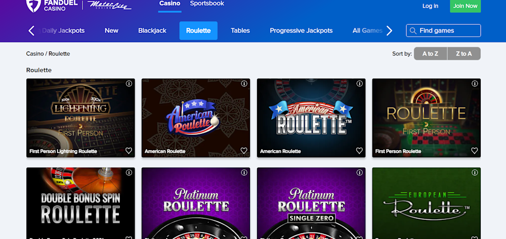 FanDuel Casino Roulette