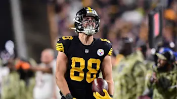 Pat Freiermuth Steelers pumped up
