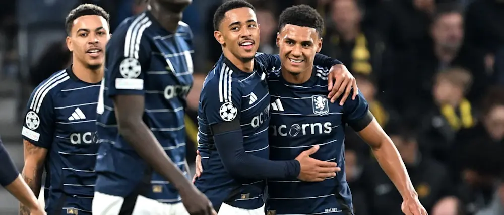 2024 football champions league aston villa goal celebration