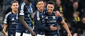 2024 football champions league aston villa goal celebration