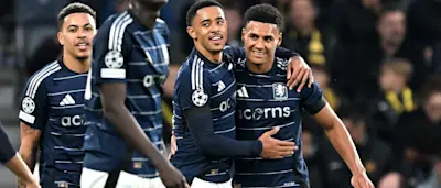 2024 football champions league aston villa goal celebration