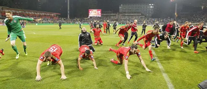 r football wales celebration