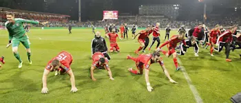 r football wales celebration